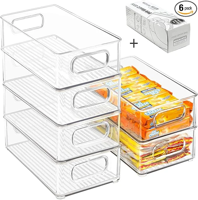 Stackable Refrigerator Organizer Bins